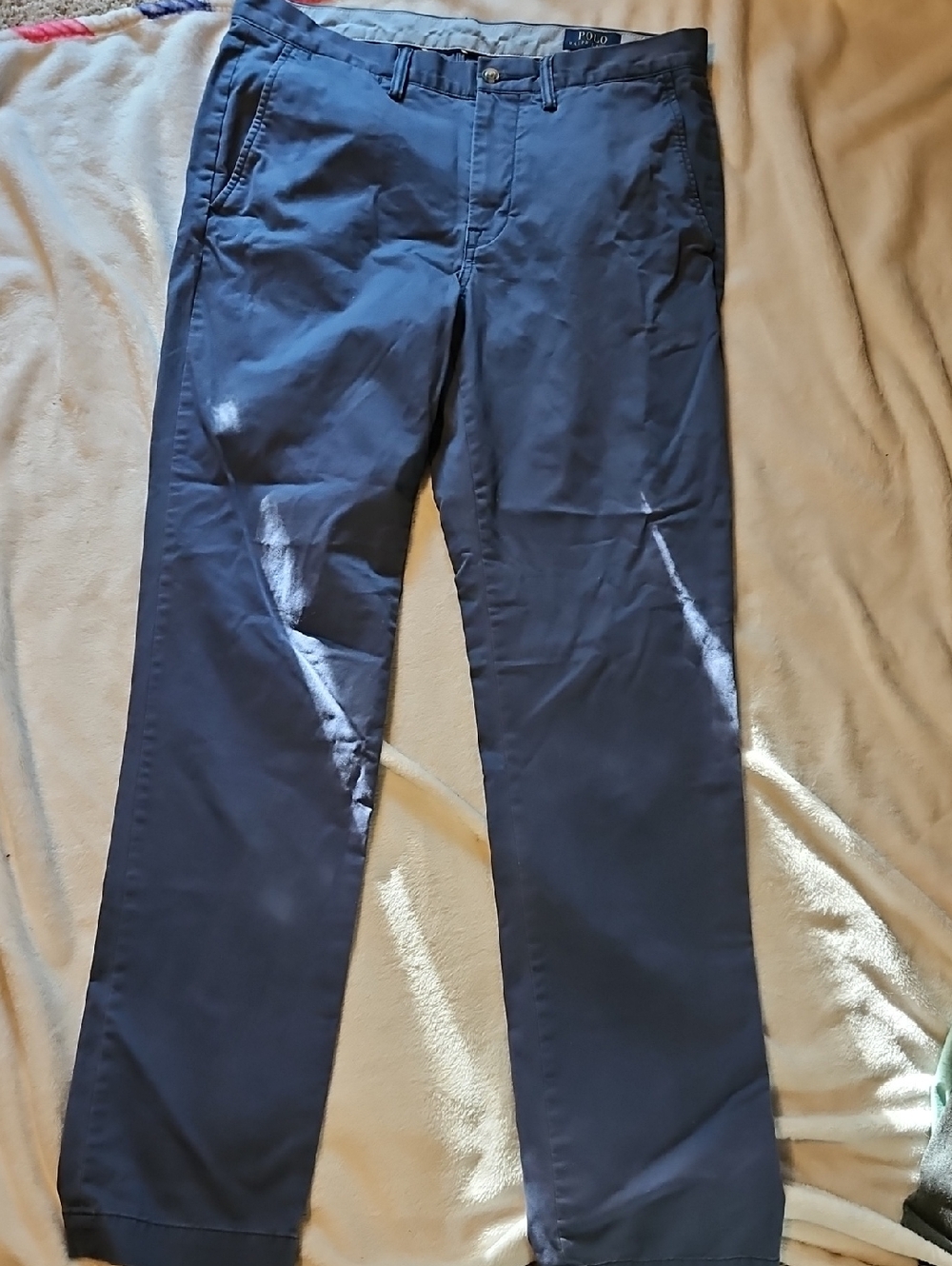 Ralph Lauren Navy and Cream Polo Chino Interior Detail